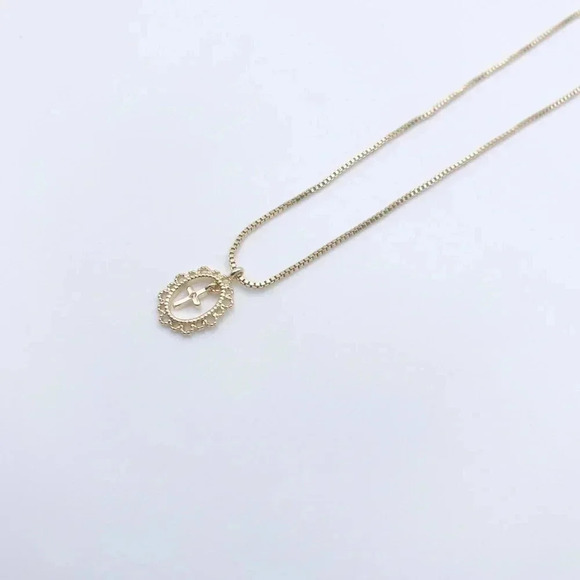JCD Jewelry - Gold Cross Necklace for woman | Dainty Cross Necklace | CZ Pendant Cross Pendant